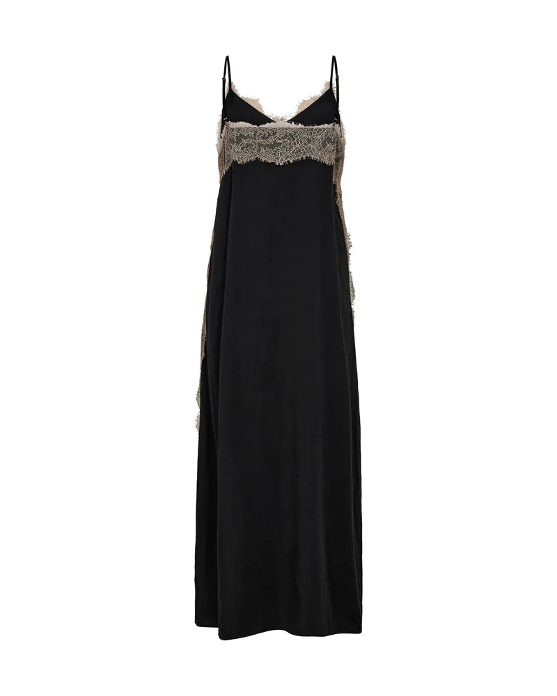 Laurie Annie Dress in Black/Sesame