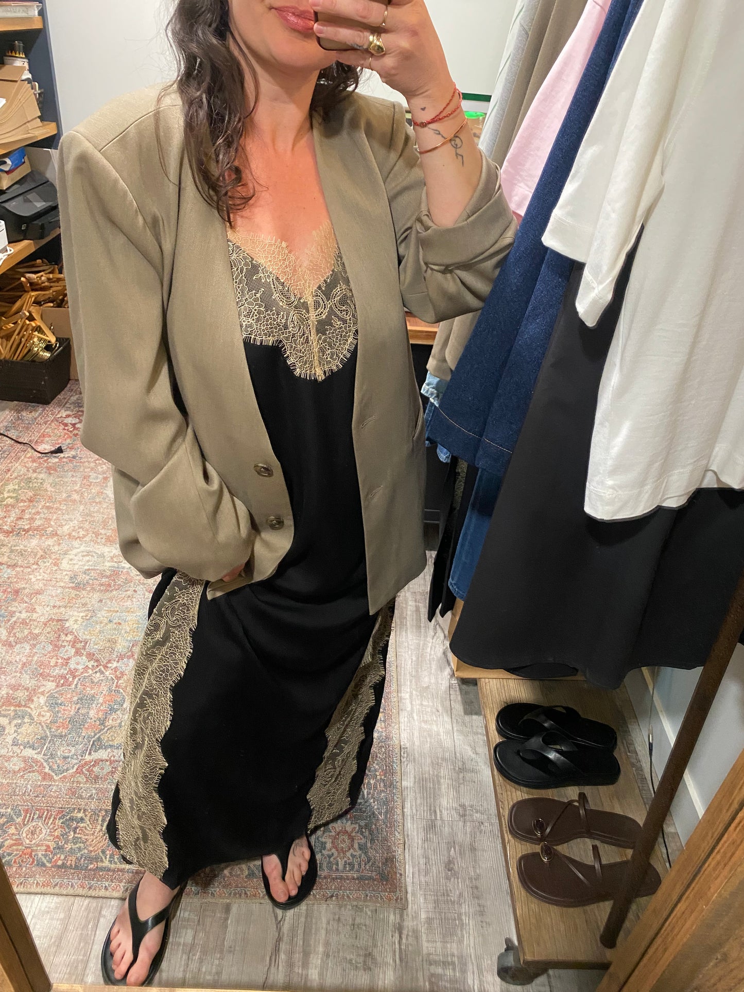 Bevine Blazer in 'Timber Wolf'