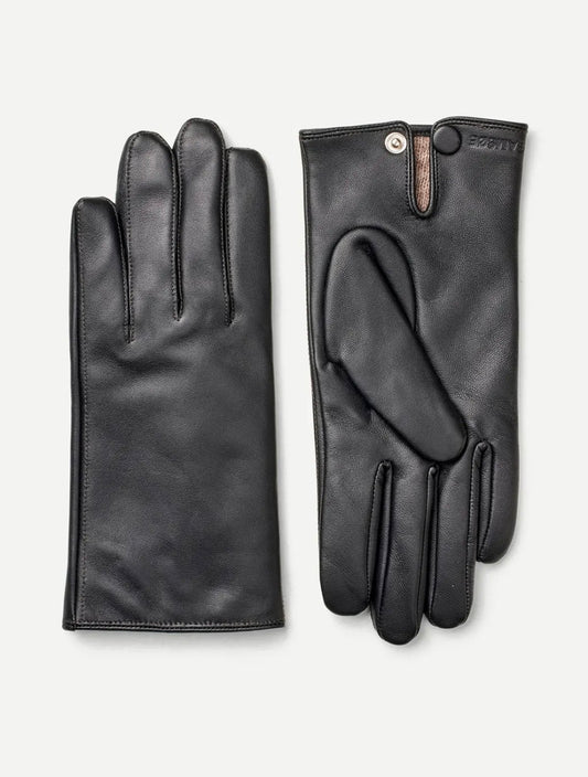 SALE SAMSOE Mora Leather Gloves in Black