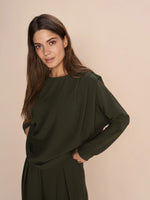 MOS MOSH Calla Moss Blouse in Forest Night