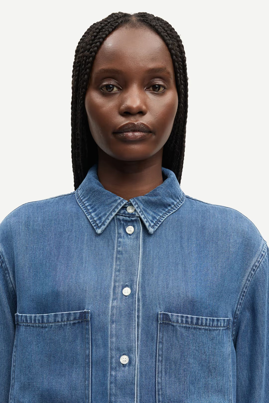 Sabexy Shirt in Medium Denim Blue