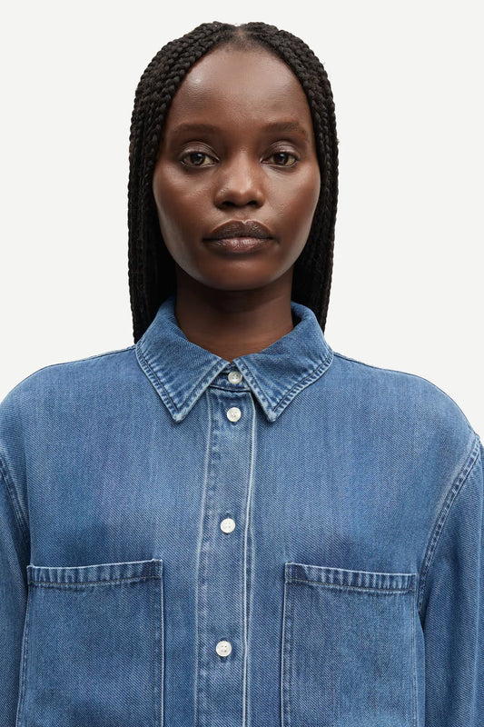 Sabexy Shirt in Medium Denim Blue