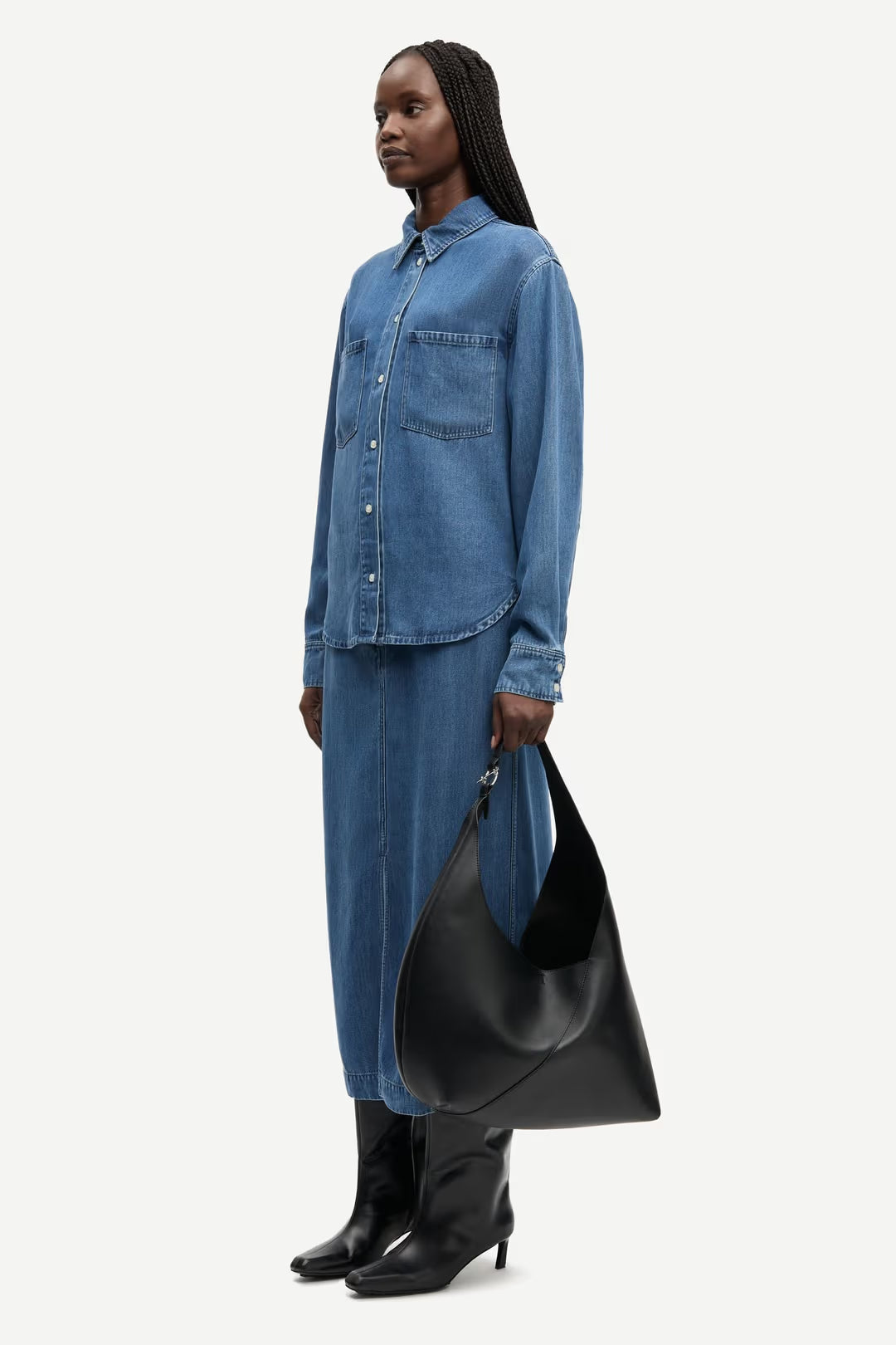 Sabexy Shirt in Medium Denim Blue