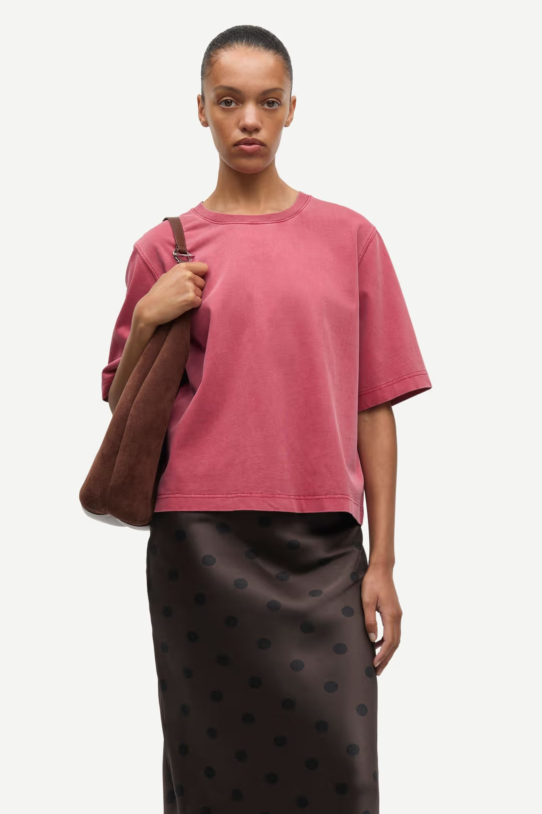 Saabby T-Shirt in Tomato Red Pigment