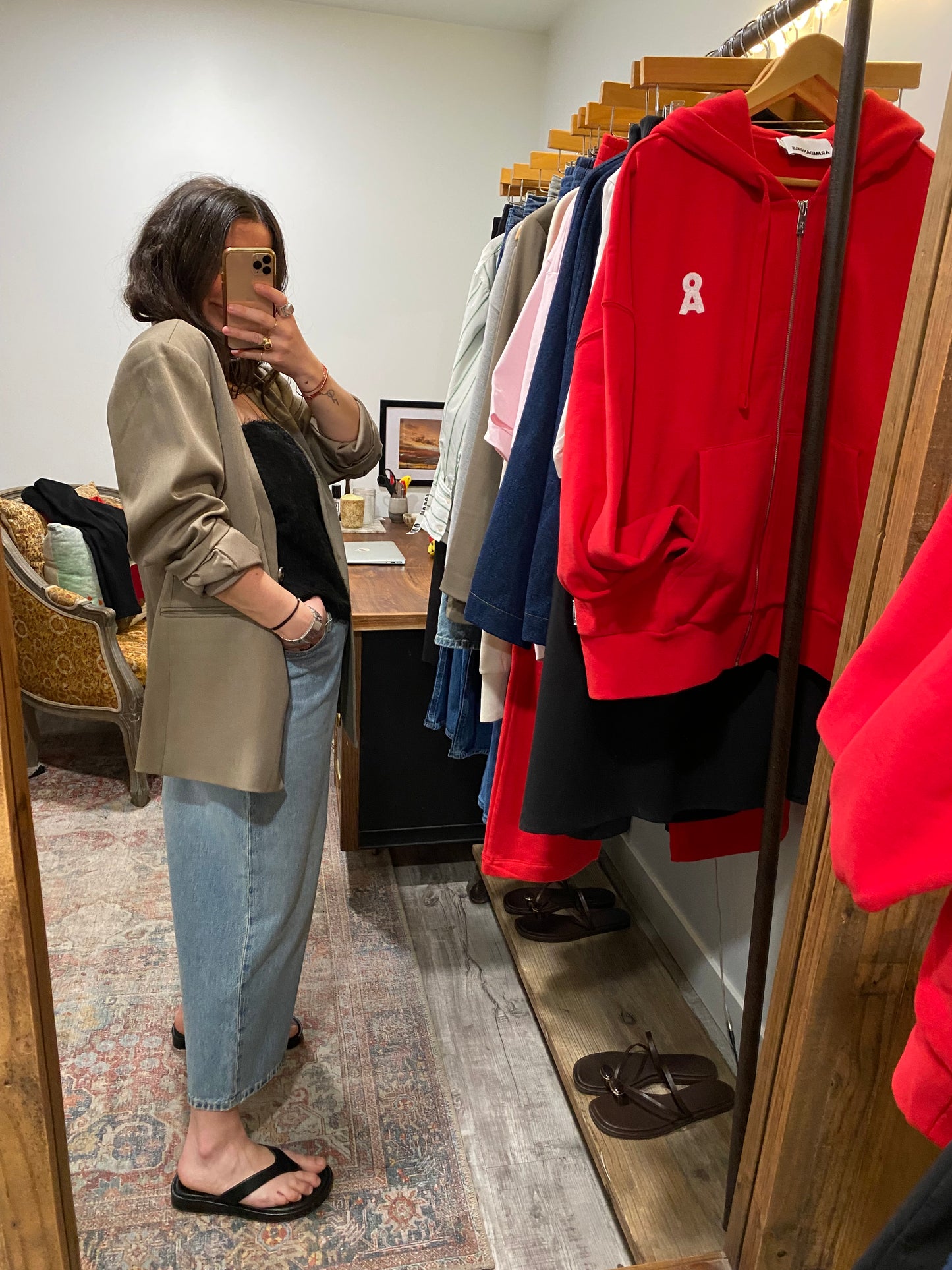 Bevine Blazer in 'Timber Wolf'