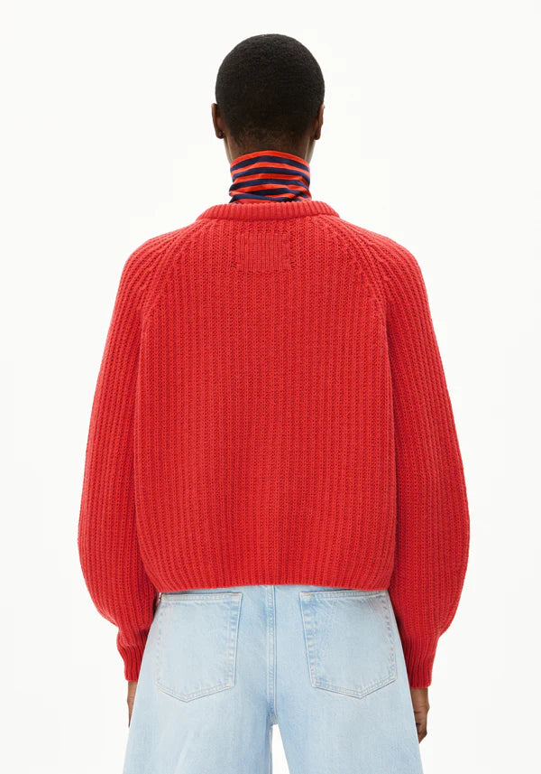 Selmaa Cardigan in Candy Apple