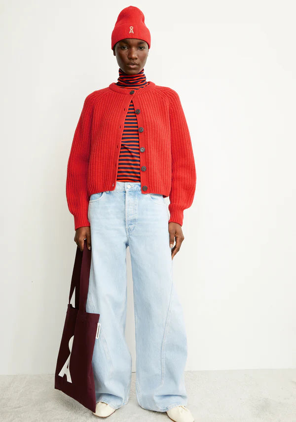 Selmaa Cardigan in Candy Apple