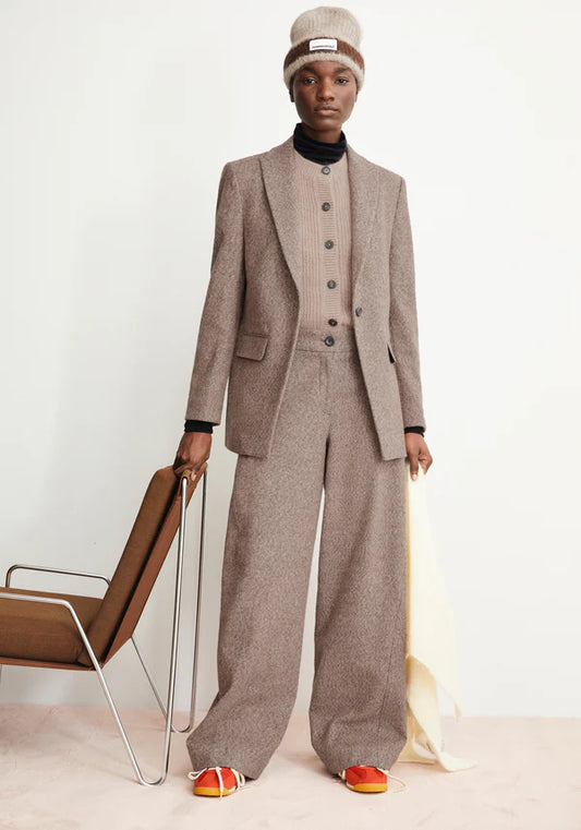 Nyxaa Tweed Organic Cotton Woven Trousers