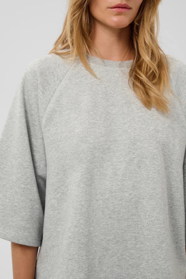 Nadie Sweatshirt 3/4 in Grey Melange