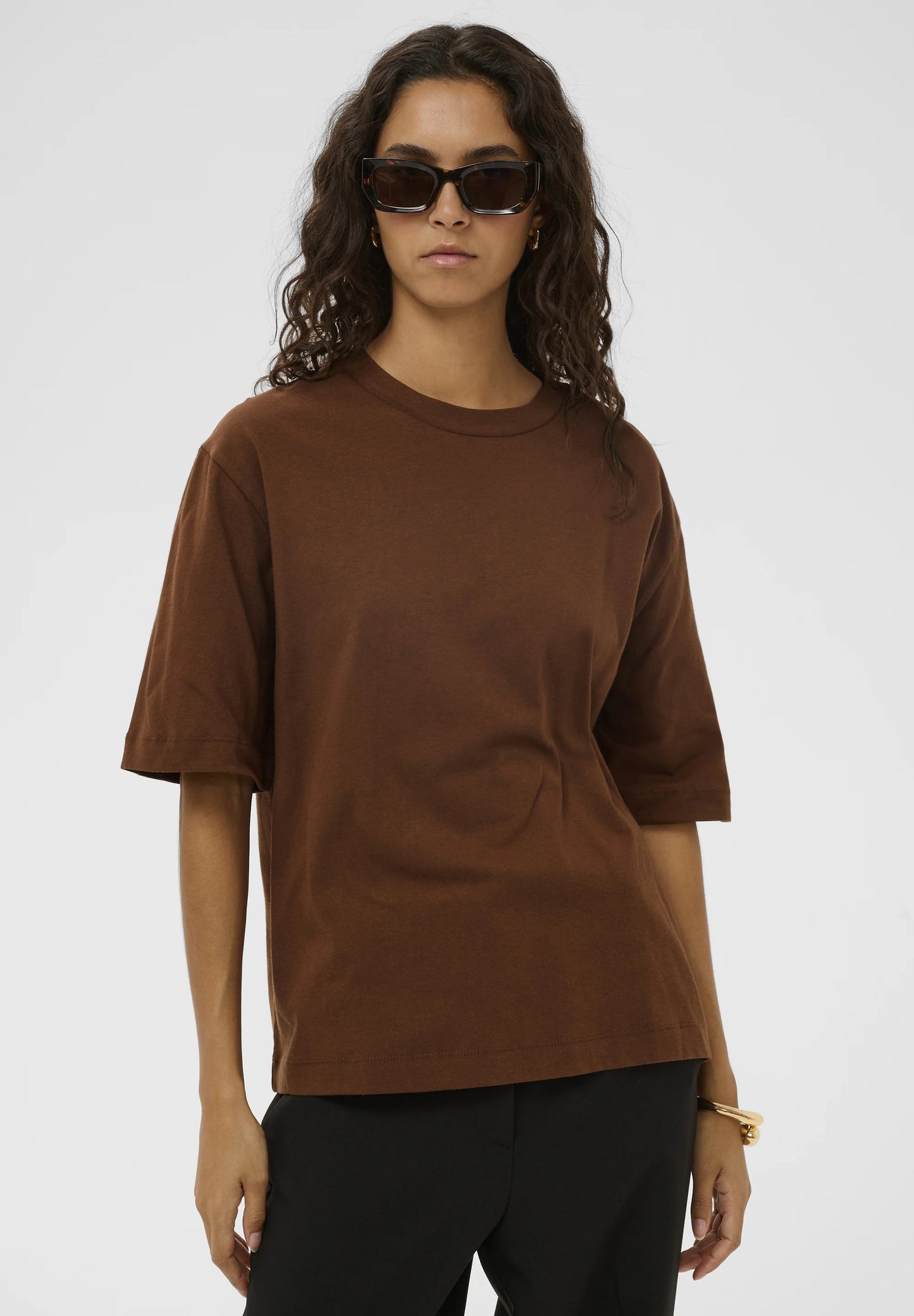 Jina Oversized Tee in Cappuccino