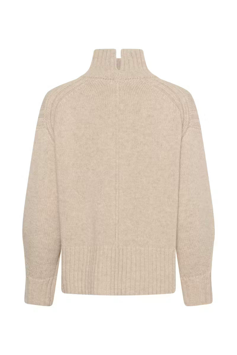 Moline High Neck Pullover in Pistachio Shell Melange