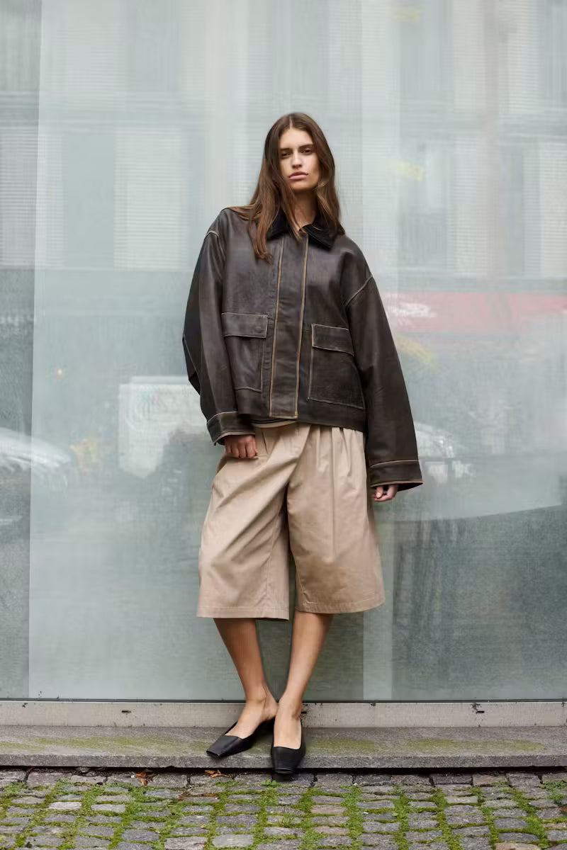 Fiorella Leather Jacket in Chocolate Torte