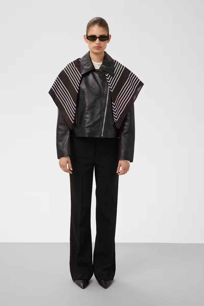 Monostripe Scarf in Ganache Monogram/Brown