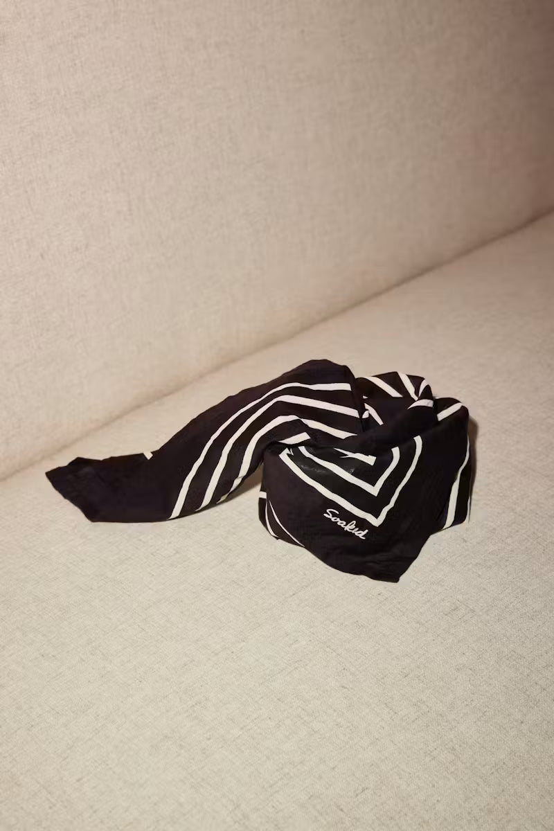 Monostripe Scarf in Ganache Monogram/Brown