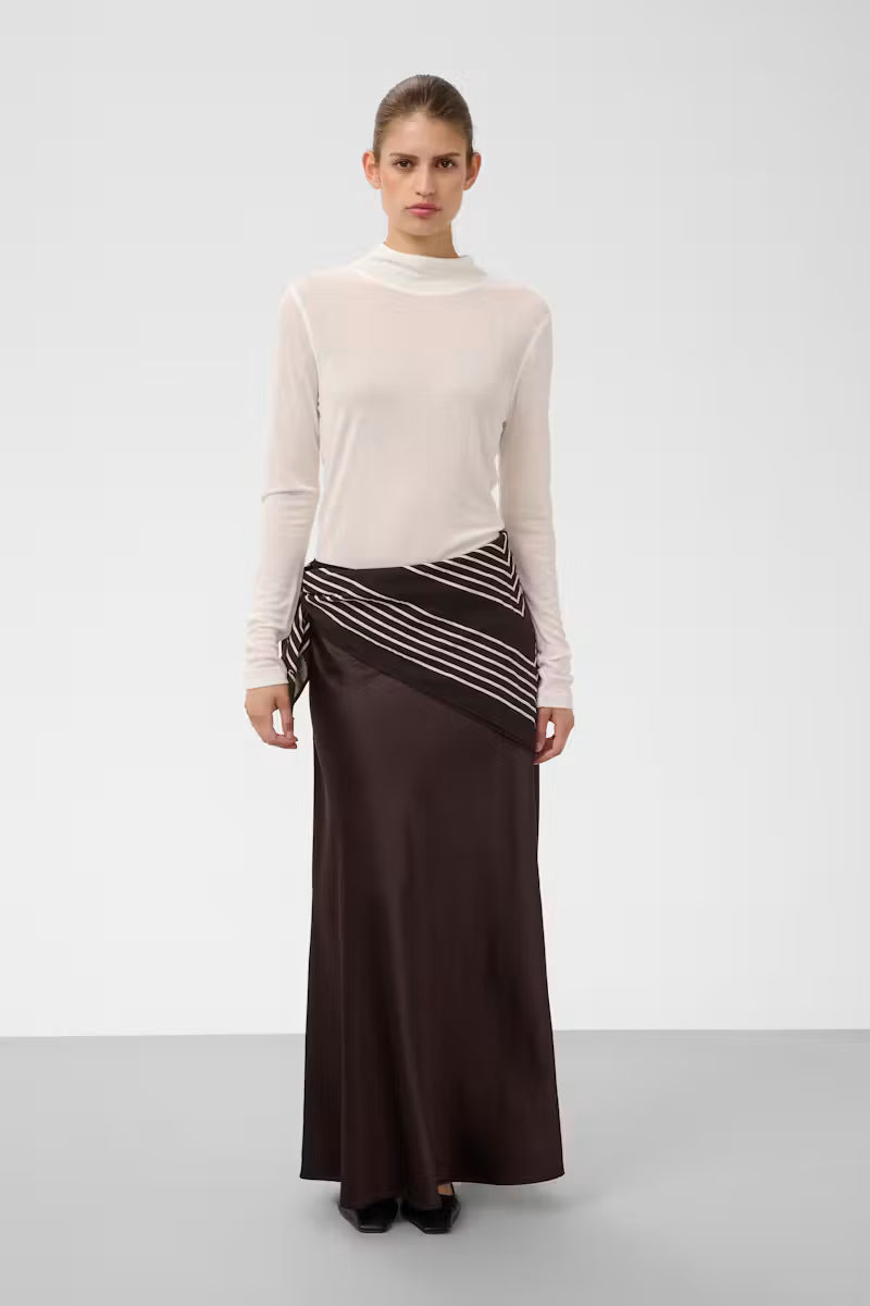 Monostripe Scarf in Ganache Monogram/Brown