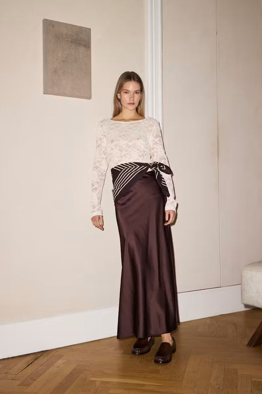 Anna Skirt in Ganache/Brown