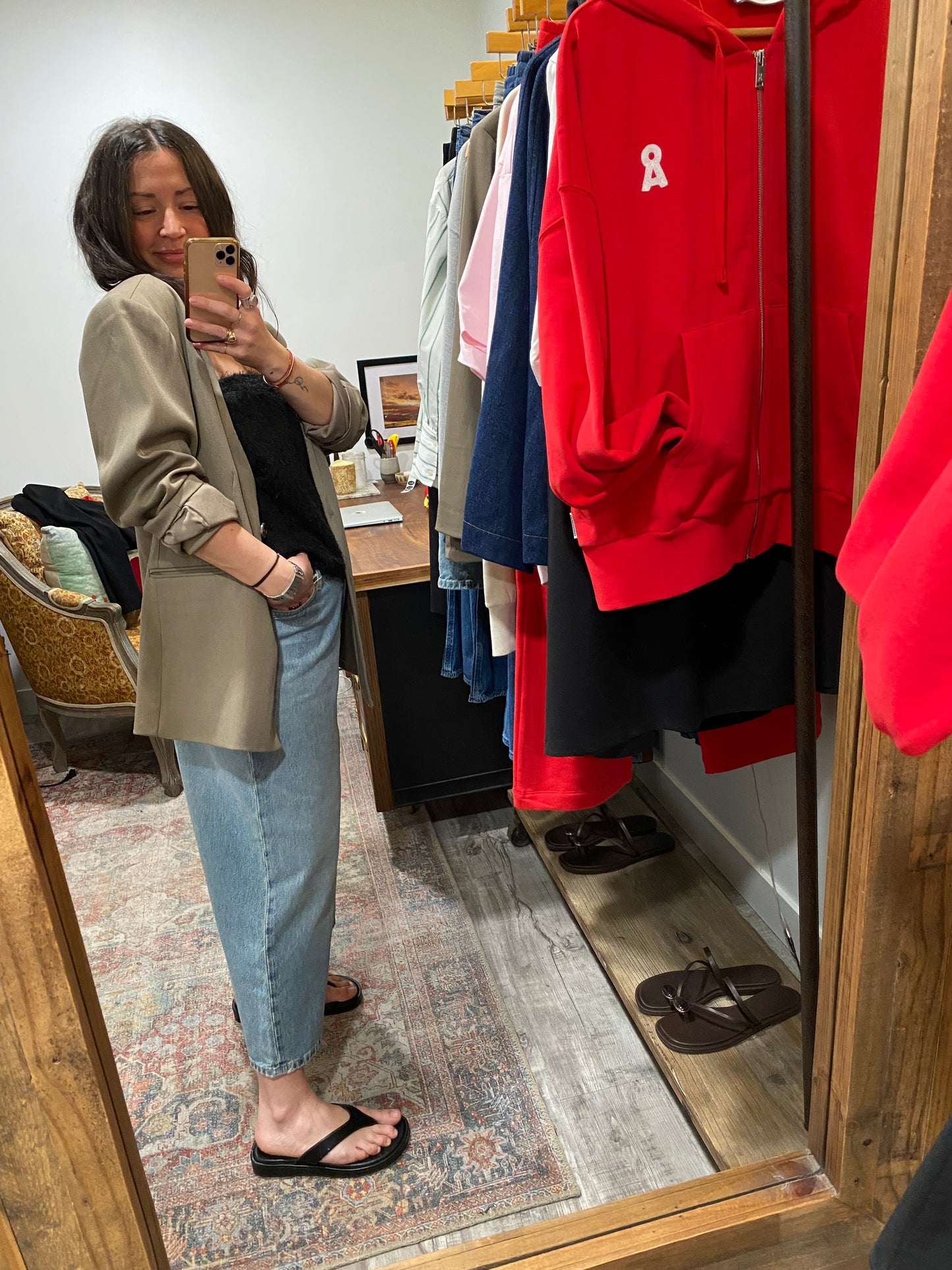 Bevine Blazer in 'Timber Wolf'