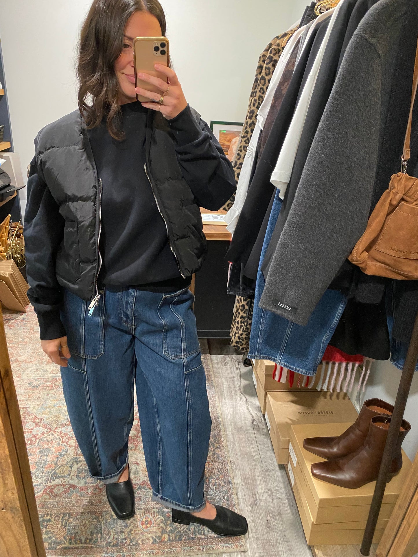 Manja Down Vest in Black