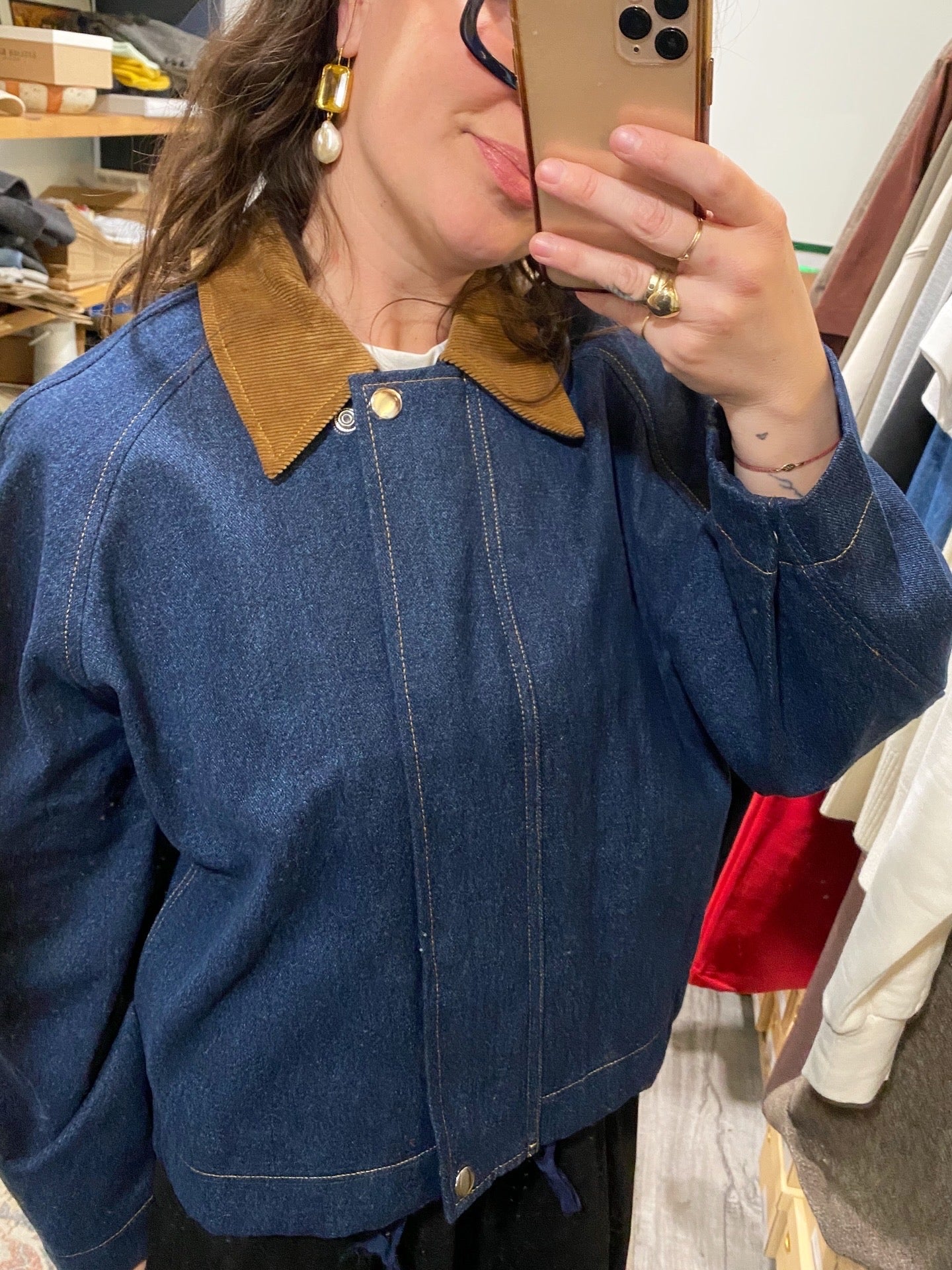 Jannine Jacket in Dark Blue Denim