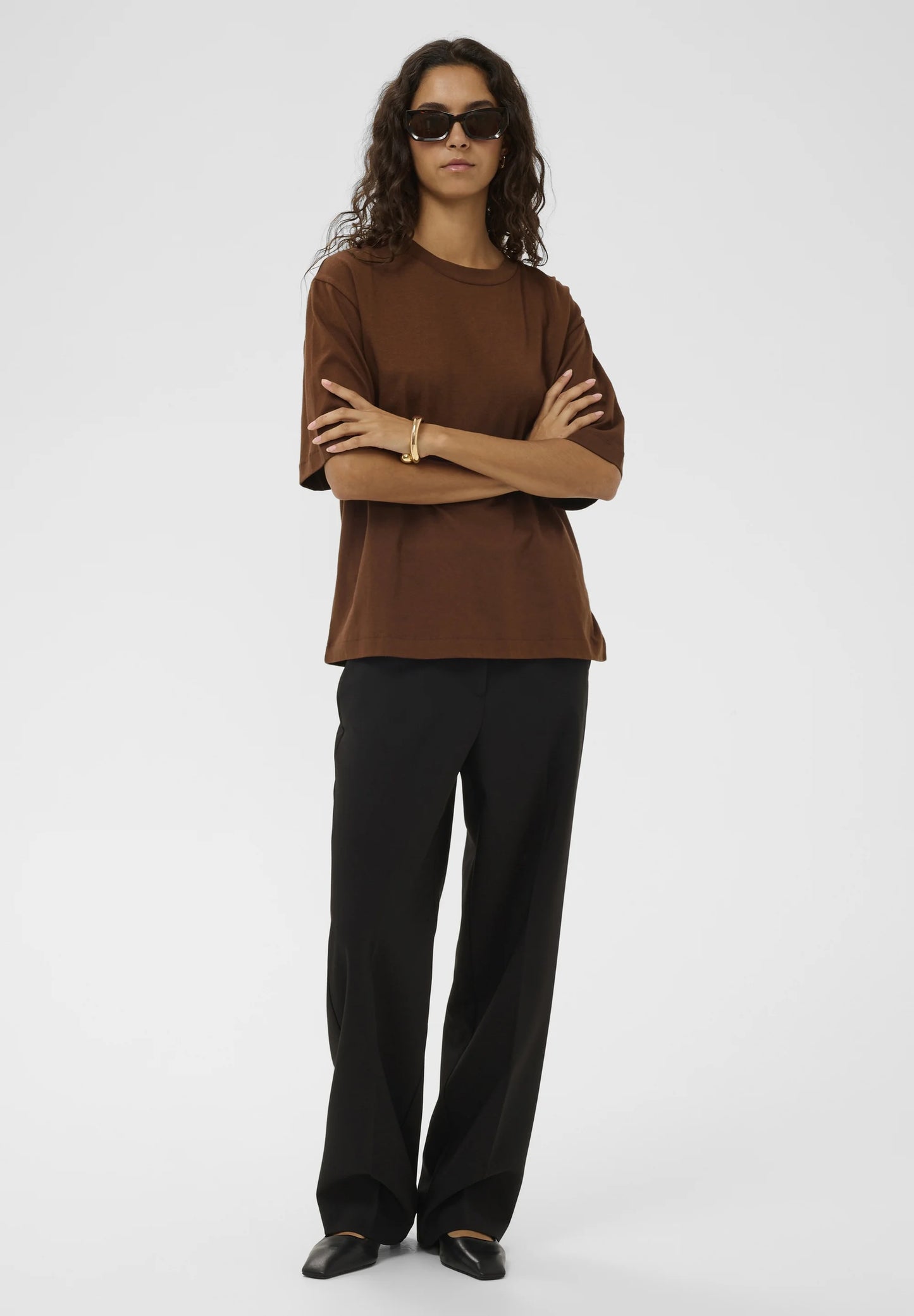 Jina Oversized Tee in Cappuccino