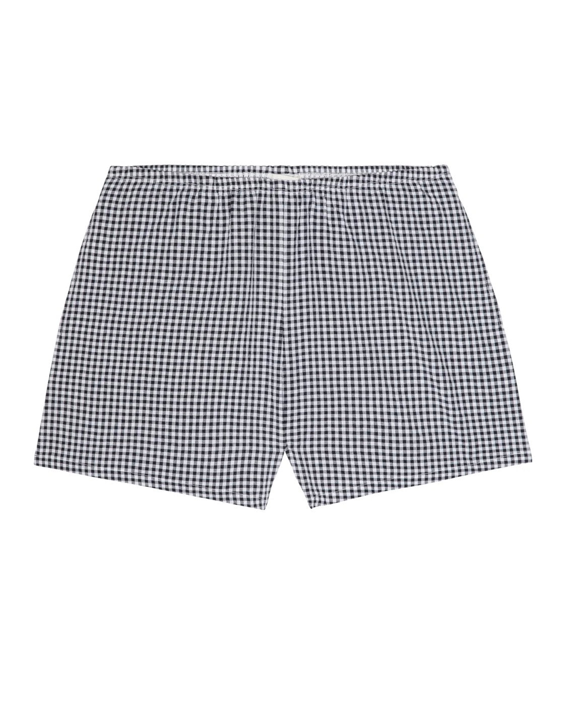 The Cotton Gingham Tap Short in Jet