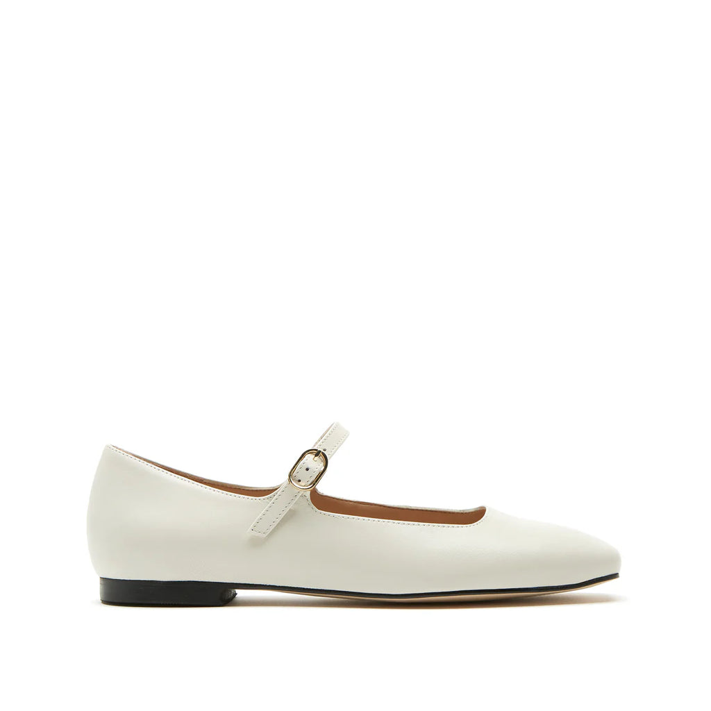 SISTER X SOEUR Bianca Flats in Cream Leather