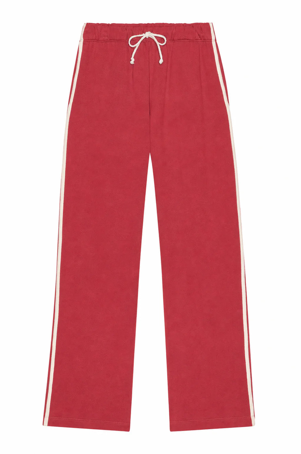 The Eco Terry Stripe Pant in Raspberry