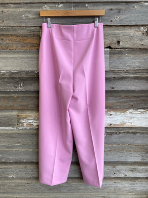 SOAKED IN LUXURY Corinne Wide Cropped Trousers in Pastel Lavender