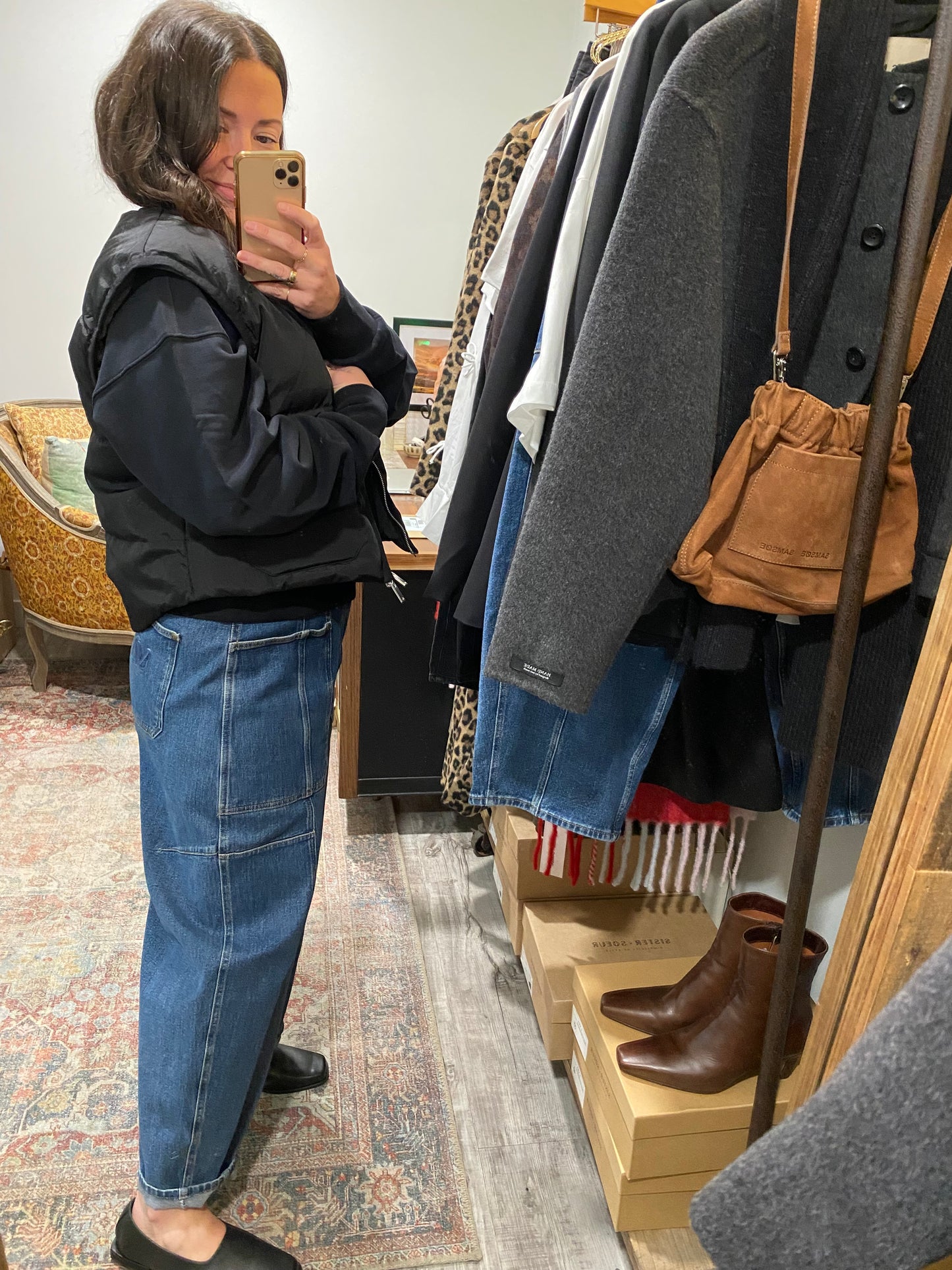 Manja Down Vest in Black