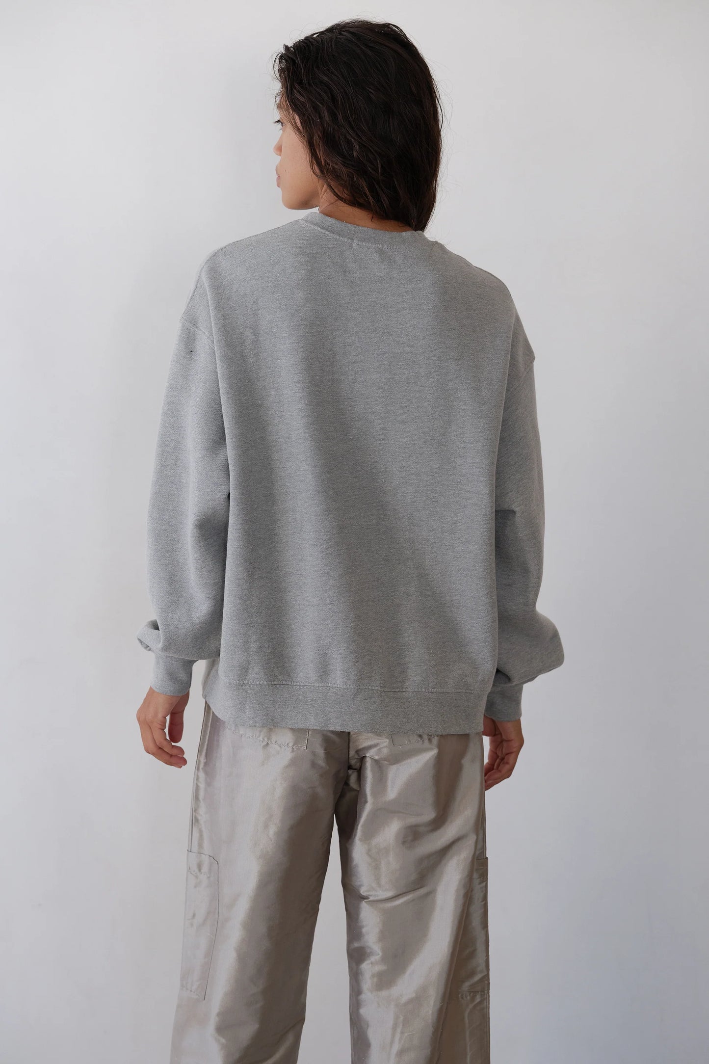 The Eco Fleece Oversized Sweatshirt in Heather Grey