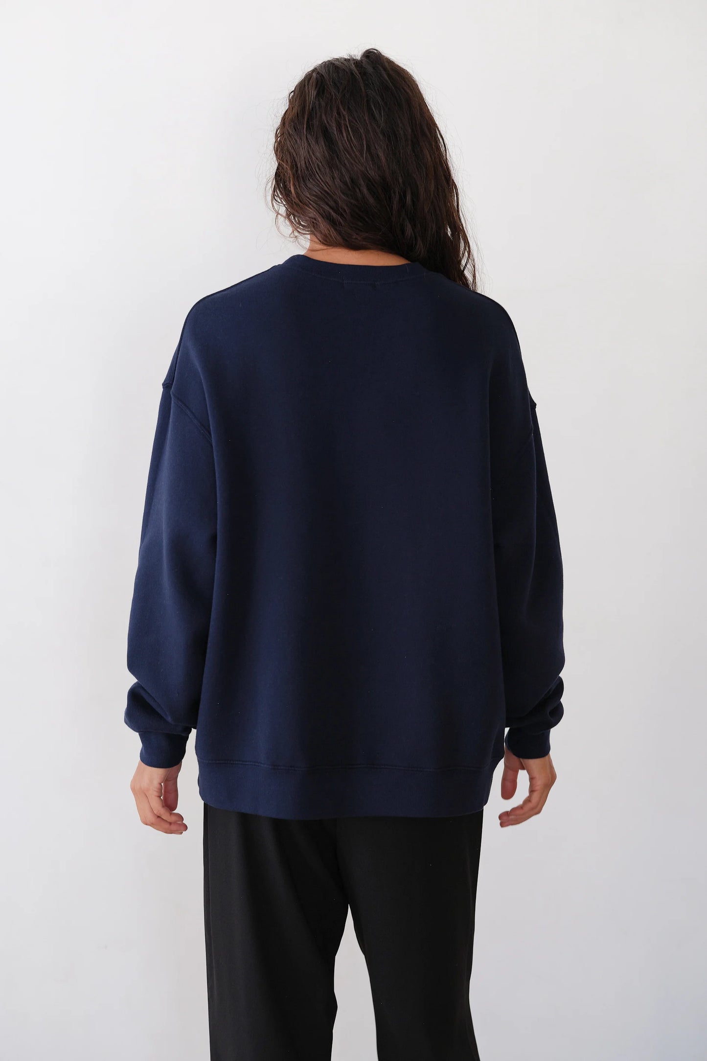 The Eco Fleece Oversized Sweatshirt in Navy