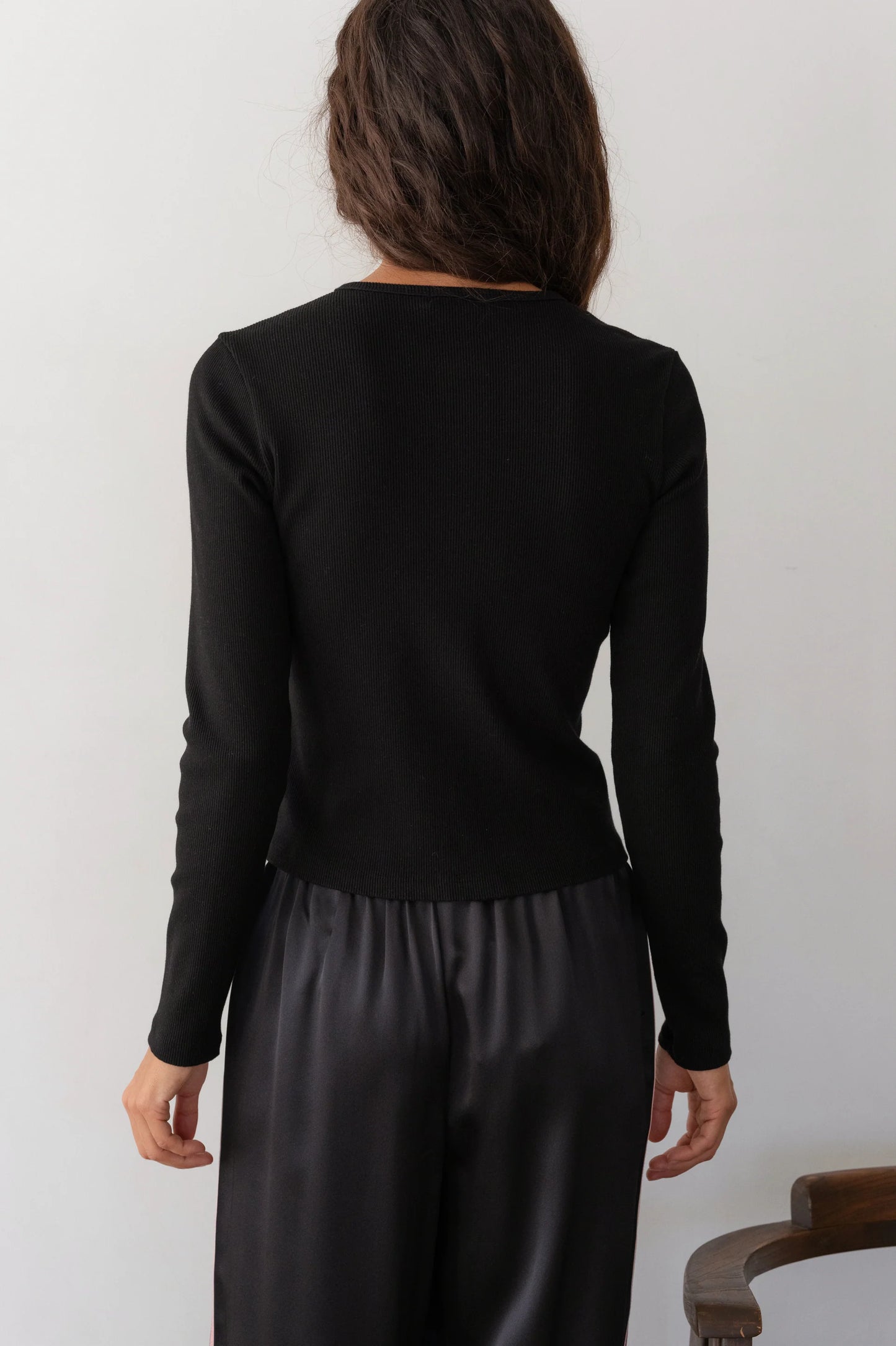 The Rib Cardi in Jet