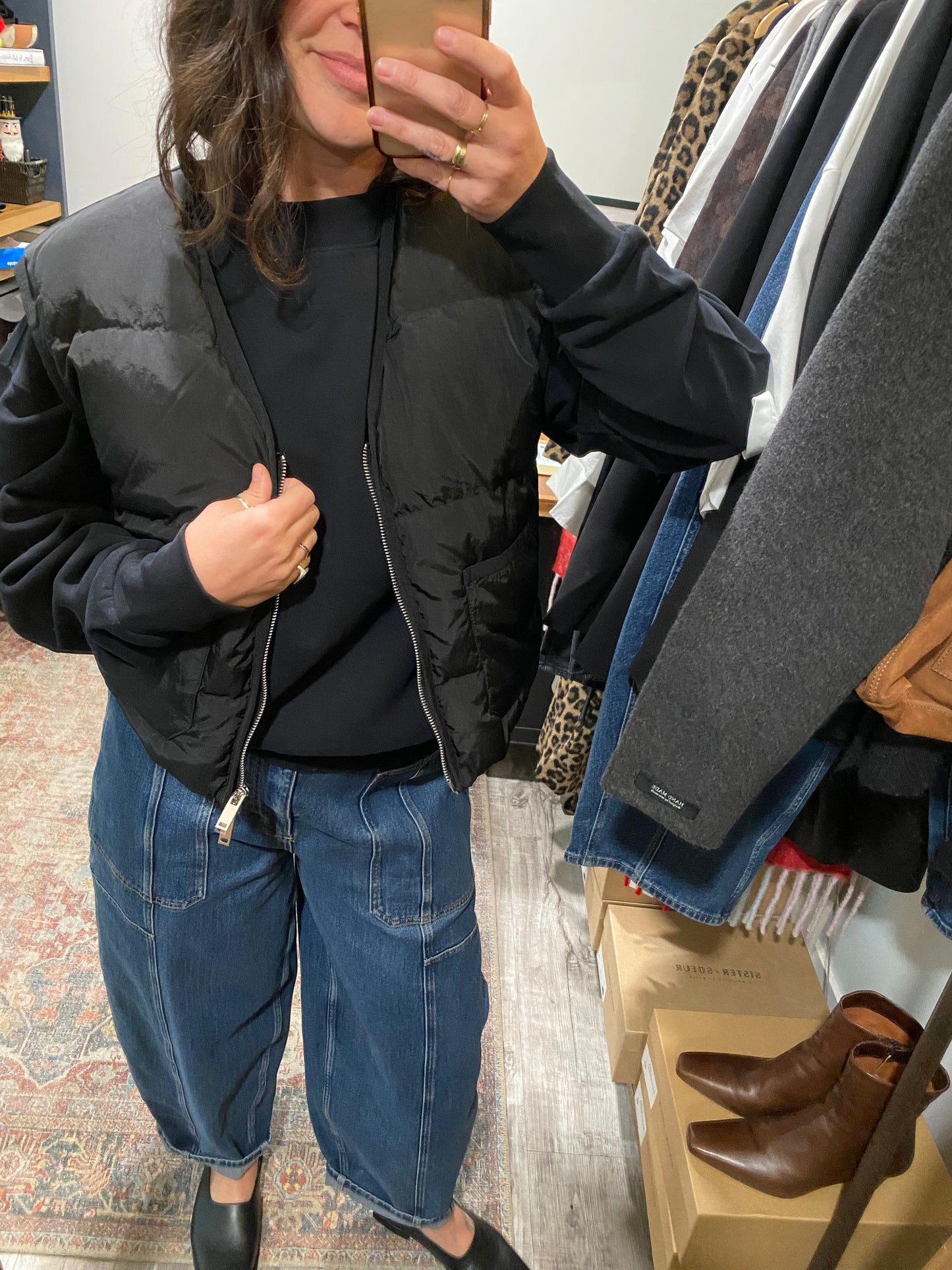 Manja Down Vest in Black