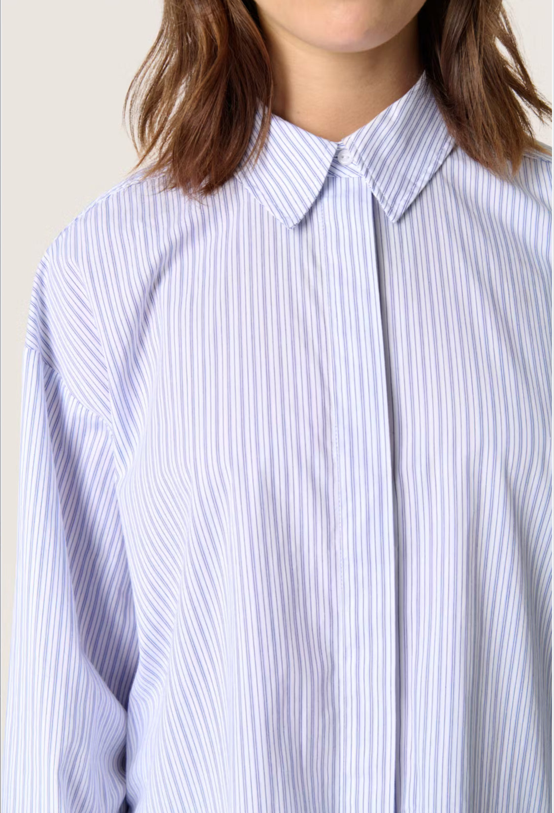 SOAKED IN LUXURY Oriana Oversized Striped Cotton Buttondown