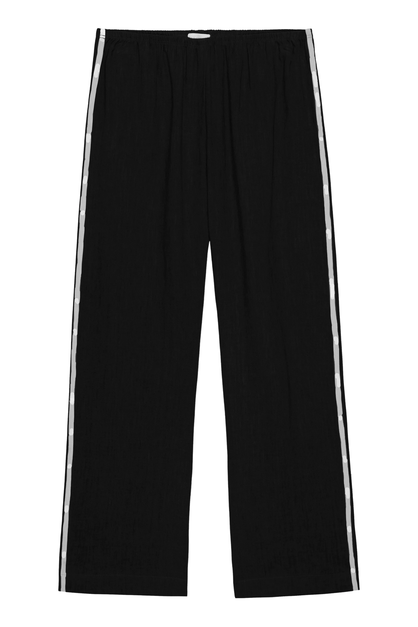 The Linen Crop Stripe Pant in Jet