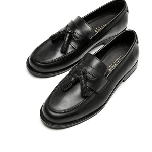 SISTER X SOEUR Morgan Penny Loafers in Black Leather