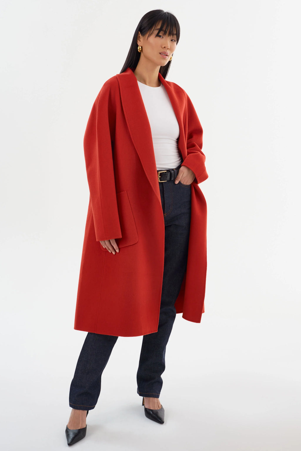 LAMARQUE Thara Coat in Crimson