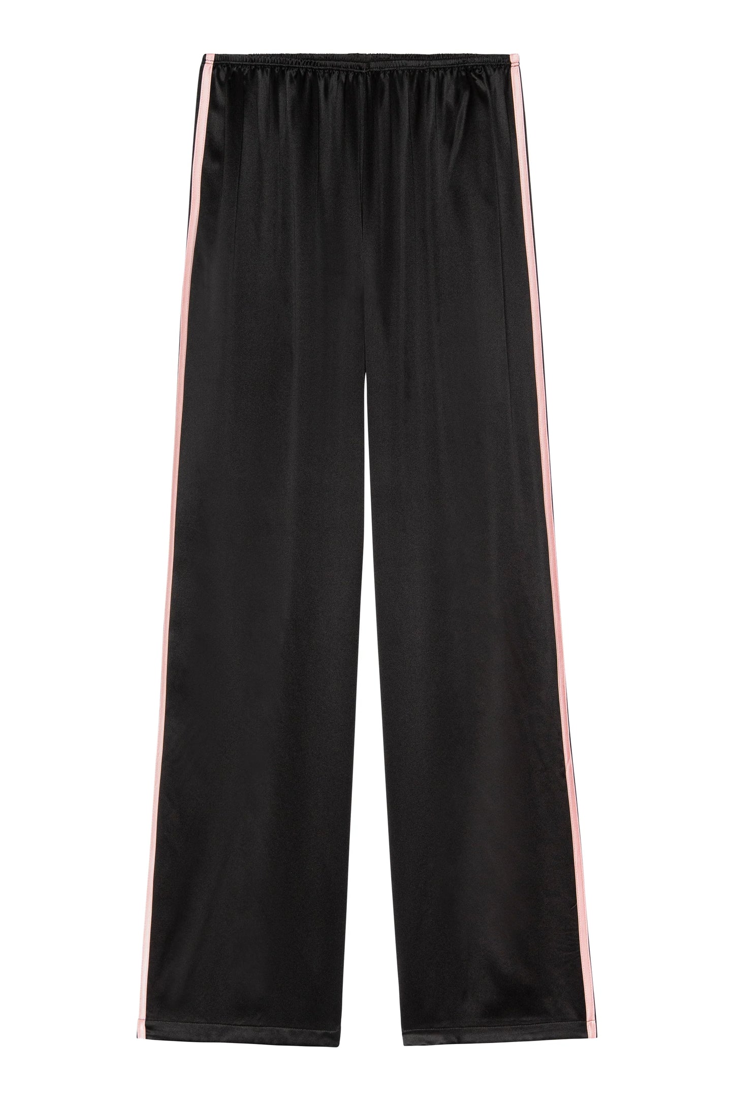 The Silk Stripe Simple Pant in Jet/Blossom
