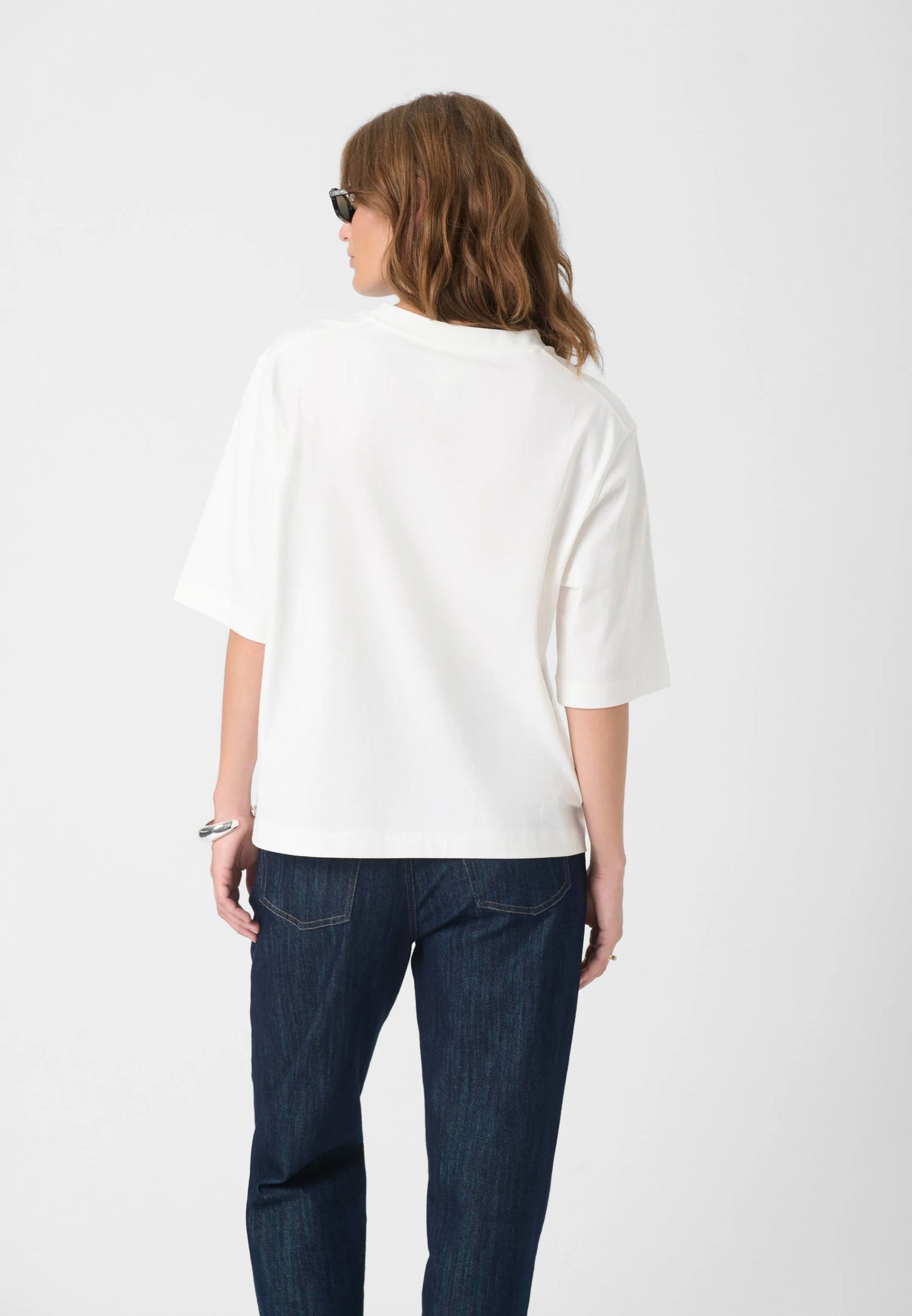 Jina Oversized Tee in Broken White