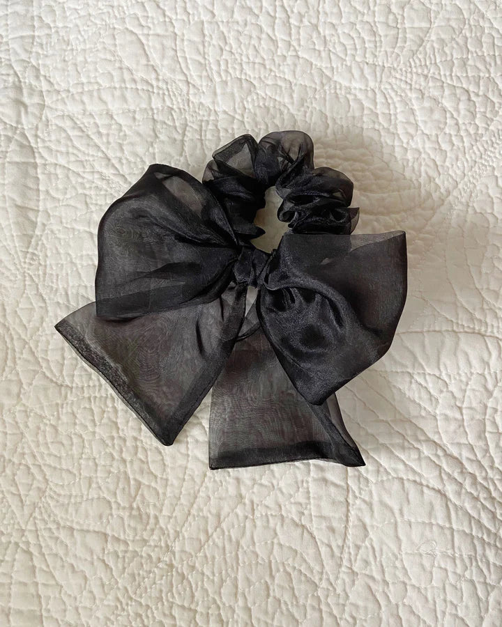 BRONZE AGE Chubby Bow in Black Organza
