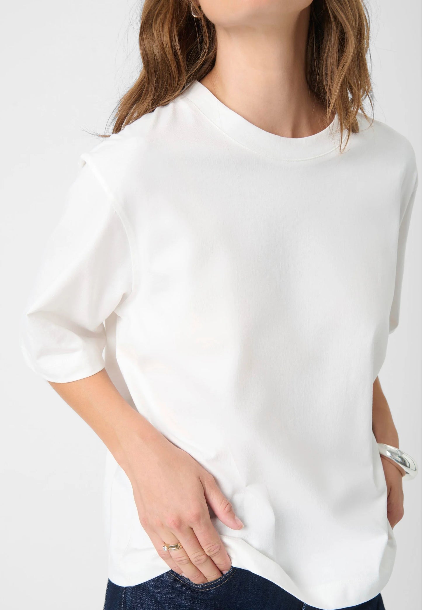 Jina Oversized Tee in Broken White