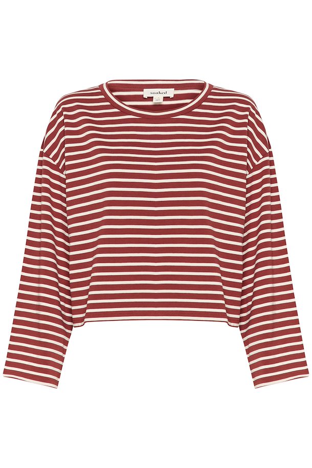 SALE SOAKED IN LUXURY Neo Boxy Striped LS Tee