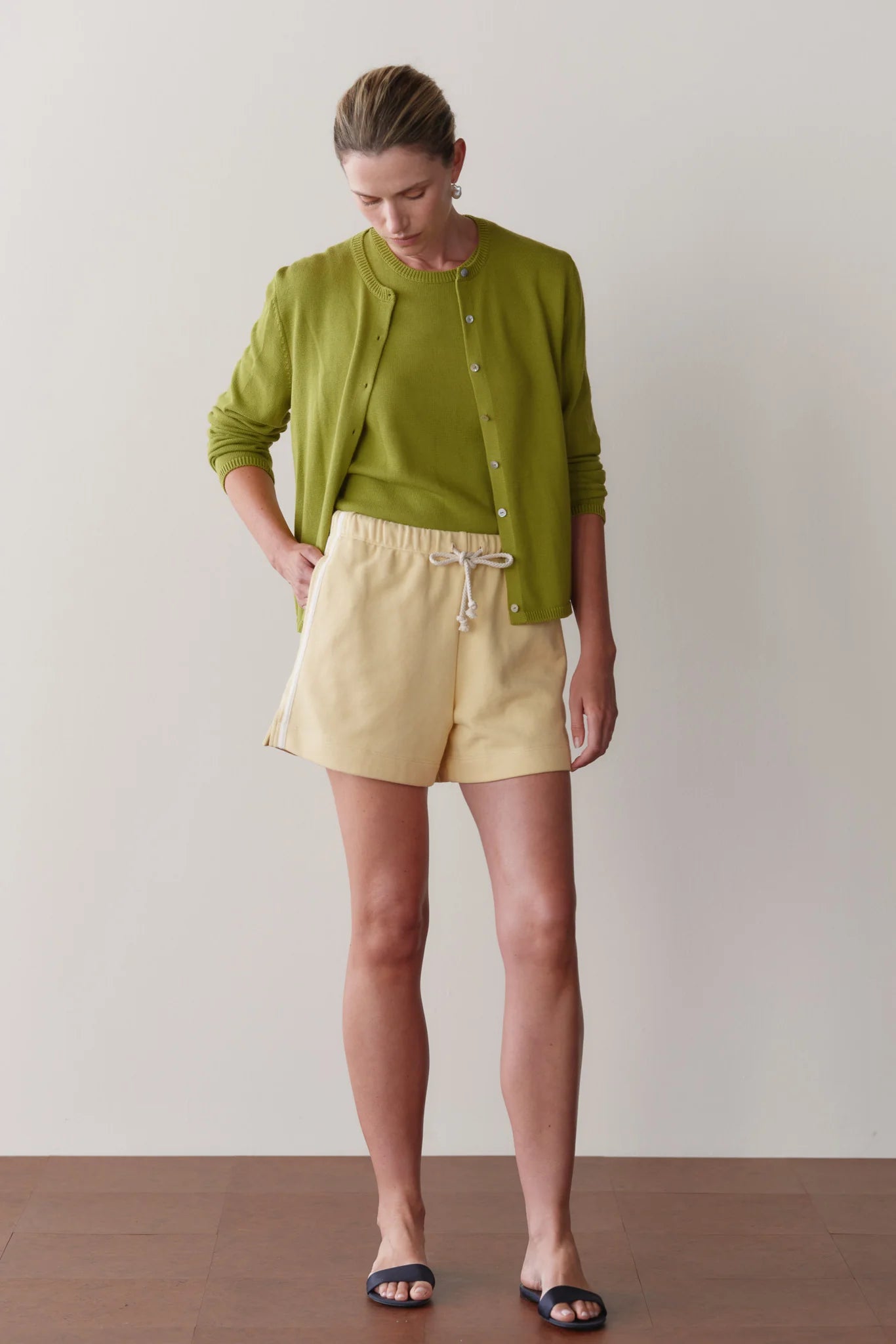 The Eco Terry Stripe Short in Butter