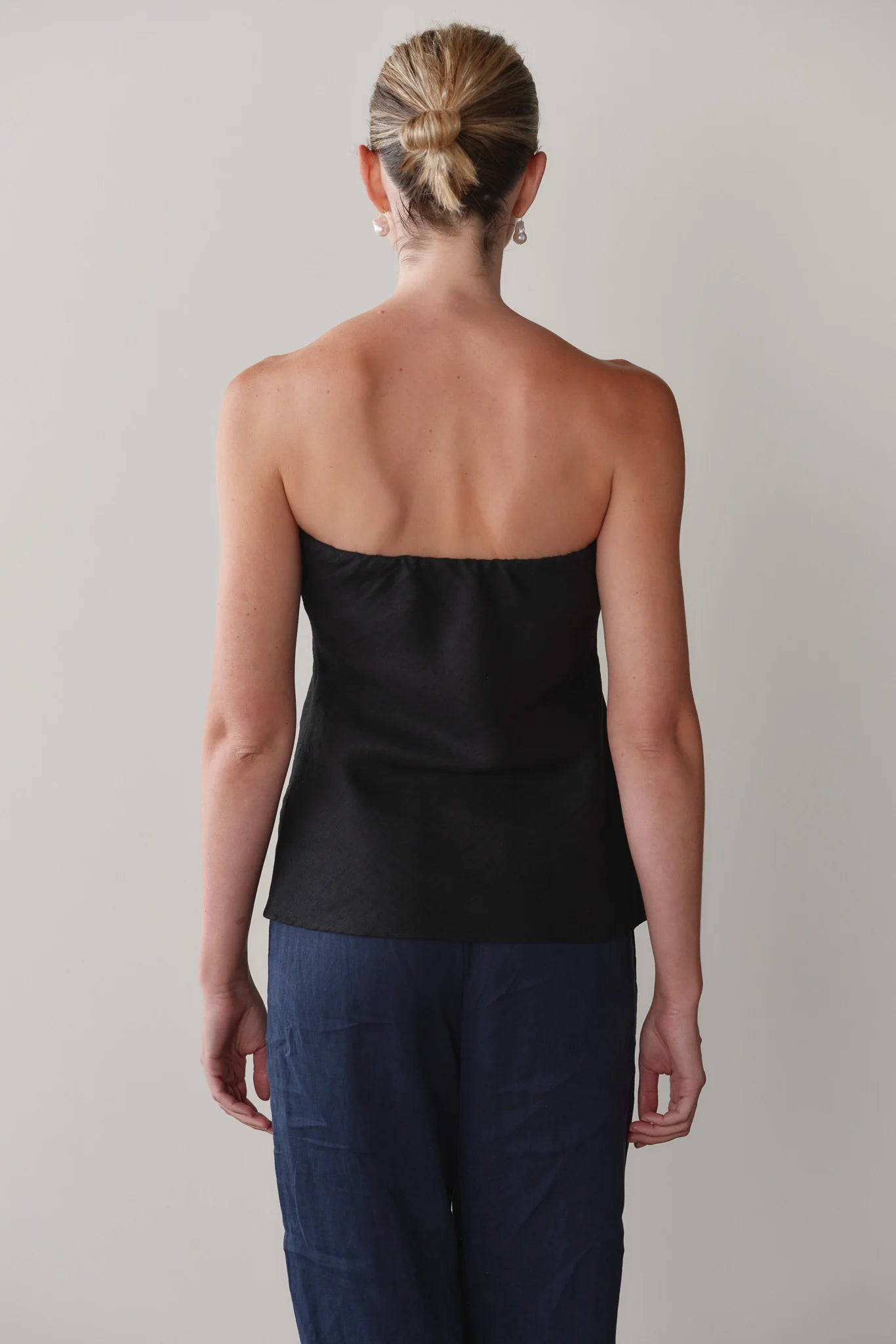 The Linen Tube Top in Jet