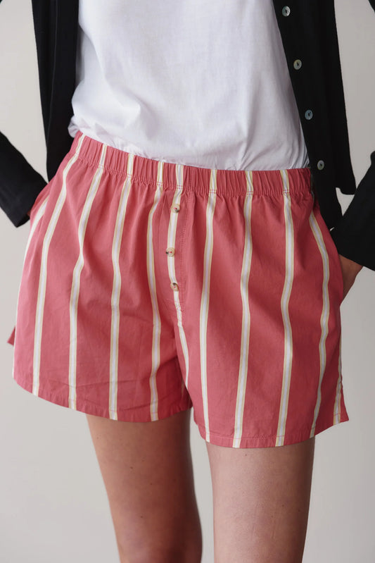 The Pop Boxer in Raspberry Stripe