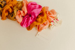 JACOBA JANE Silk Scrunchies ( click for colour options )